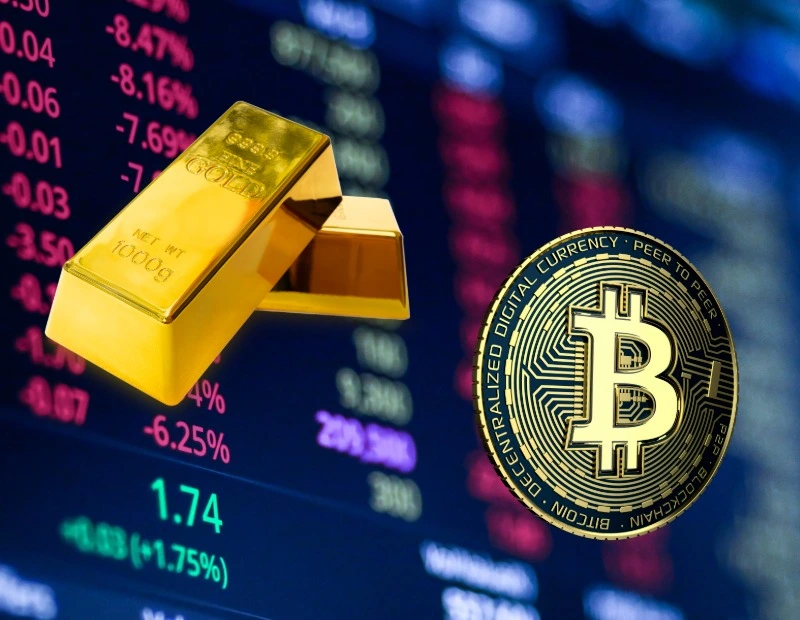 金やBTCのイメージ